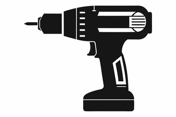impact driver silhouette line art vector illustration