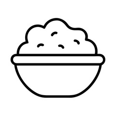 Find a bowl of food vector graphic illustration for food blog or recipe website and applications