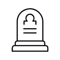 Obraz premium Libra zodiac sign tombstone vector icon illustration for astrology and horoscope design element