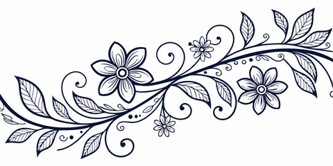 black and white floral background