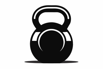 kettlebell silhouette line art vector illustration