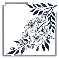 abstract floral background with flowers