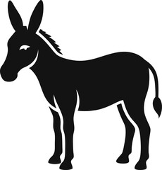 donkey isolated on white