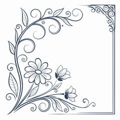 abstract floral background with flowers