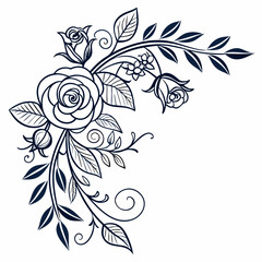 abstract floral background with flowers