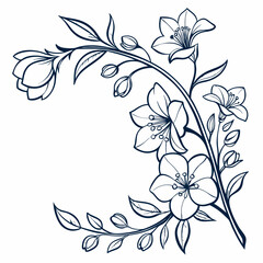 abstract floral background with flowers