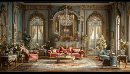 Obraz premium miniature luxury home collection featuring elegant furnishings and upscale decor