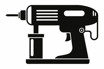 mixer drill silhouette line art vector illustration