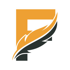 Obraz premium Notary Logo combine with letter F vector template