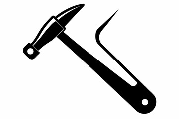 nail puller silhouette line art vector illustration