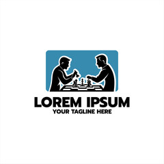 Creative chess logo design with unique concept  premium vector