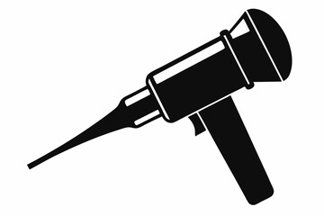 otoscope silhouette line art vector illustration