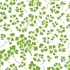 green parsley pattern vintage retro design wallpaper on plain white clean background simple minimalist concept seamless tiling tile