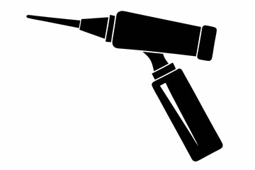 otoscope silhouette line art vector illustration