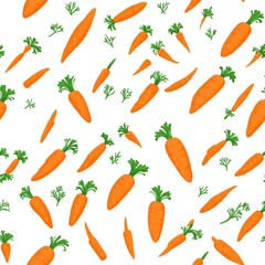 orange carrot pattern vintage retro design wallpaper on plain white clean background simple minimalist concept seamless tiling tile