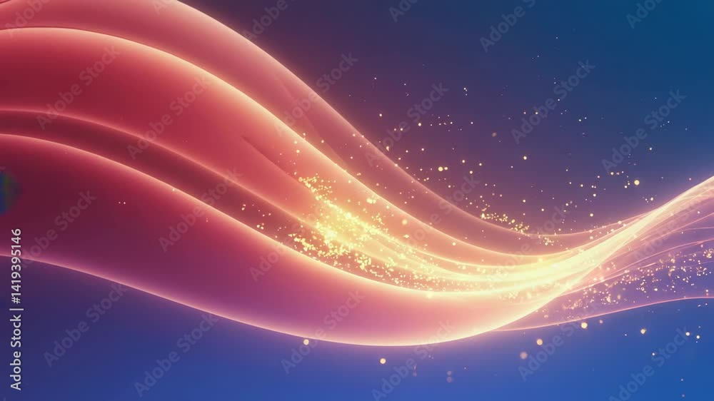 Wall mural colorful light waves create mesmerizing patterns in motion