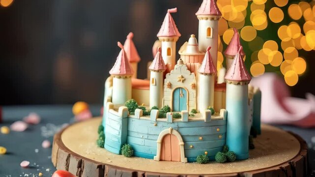 Whimsical castle cake with colorful turrets and indulgent frosting lead to addiction to sweet food
