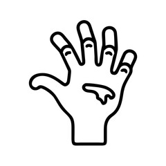 Obraz premium Illustration of zombie hand halloween spooky scary monster dead undead horror creepy graphic design