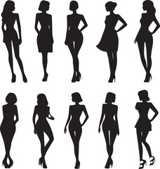 silhouettes of women
