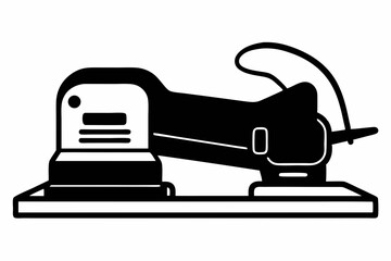 power sander silhouette line art vector illustration