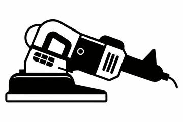 power sander silhouette line art vector illustration