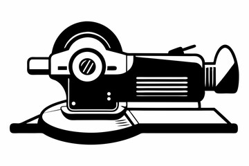 power sander silhouette line art vector illustration