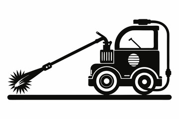 power washer silhouette line art vector illustration