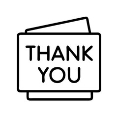 Thank you card vector graphic template for appreciation gratitude and thanks message design