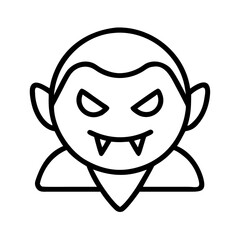 Vector graphic of a cartoon vampire for halloween decorations and scary themed illustrations