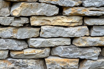 Fototapeta premium Natural stone wall texture design for architectural projects and landscaping inspiration stonework concept