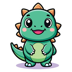 Fototapeta premium Cute cartoon dinosaur