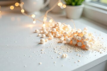 Bright white textured surface ideal for showcasing items, product, light