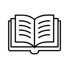 Open book icon vector illustration for reading education and learning knowledge library study