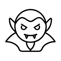 Fototapeta premium Cute halloween vampire vector illustration drawing for spooky season october designs and decoration