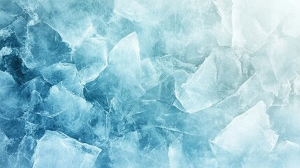 Obraz premium Ice texture background with cool tones and various shapes creating a serene and refreshing atmosphere for design and art projects ice concept