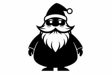 Fototapeta premium santa claus silhouette line art vector illustration