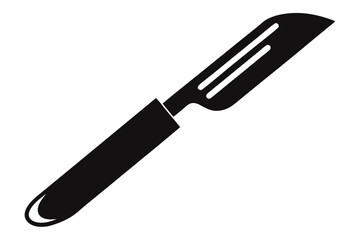 scalpel silhouette line art vector illustration