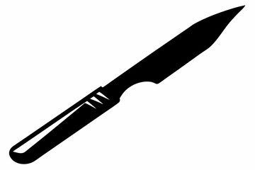 scalpel silhouette line art vector illustration