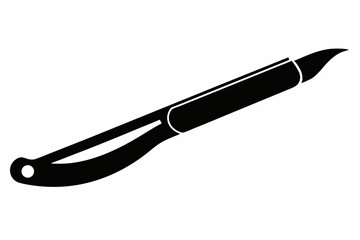 scalpel silhouette line art vector illustration