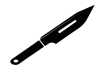 scalpel silhouette line art vector illustration