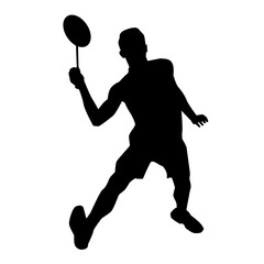 Badminton Player Silhouette
