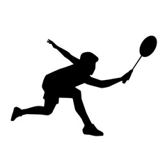 Badminton Player Silhouette