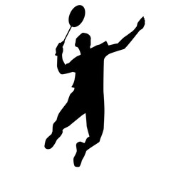 Badminton Player Silhouette