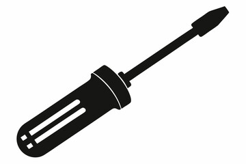 screwdriver silhouette line art vector illustration