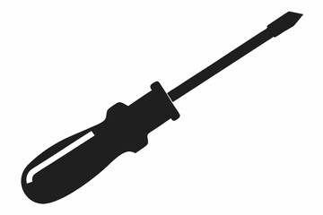 screwdriver silhouette line art vector illustration