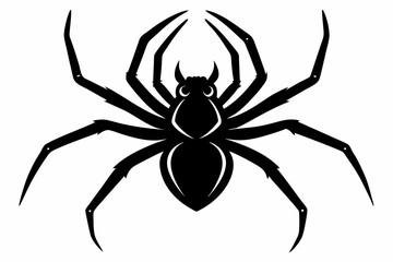 spider silhouette line art vector illustration