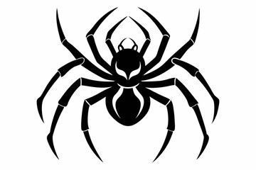 spider silhouette line art vector illustration