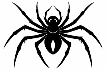spider silhouette line art vector illustration