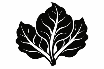 spinach silhouette line art vector illustration