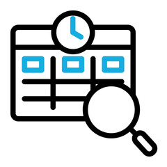 Time Tracking Icon Line Color Style for Efficiency Pack Icon Themes